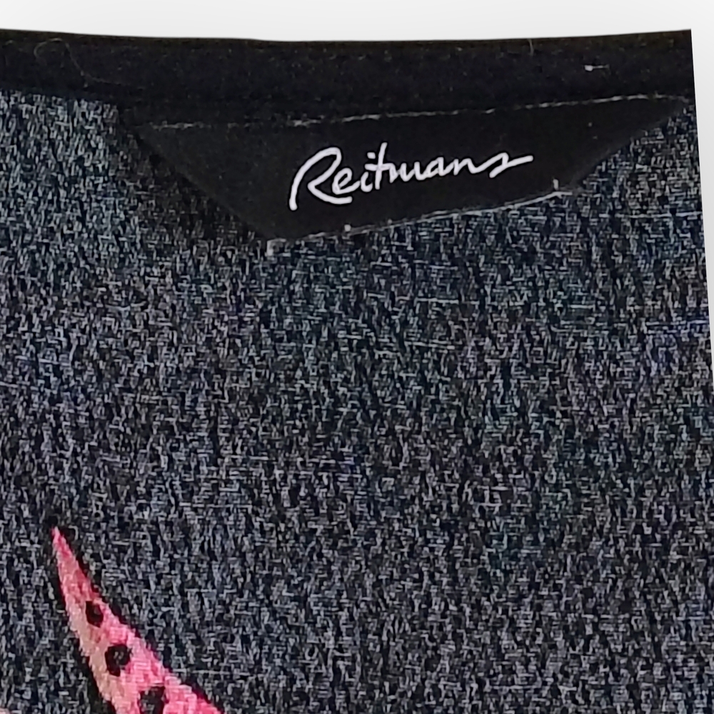 Reitmans Black & Pink Floral V-Neck Maxi Wrap Dress - Picture 5 of 5
